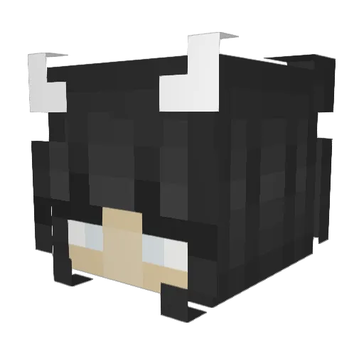 OpheliaTV Minecraft avatar head, 3D render