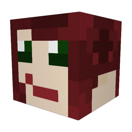 Opheliachan Minecraft avatar head, 3D render