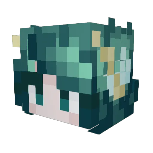 OpheliasRain Minecraft avatar head, 3D render