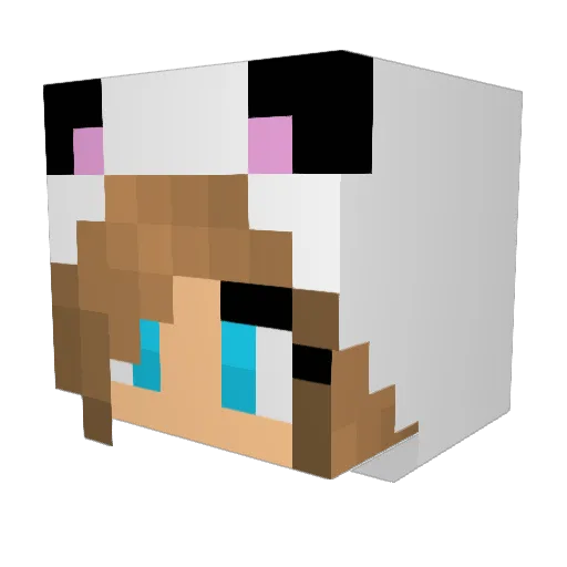 Ophelie88 Minecraft avatar head, 3D render