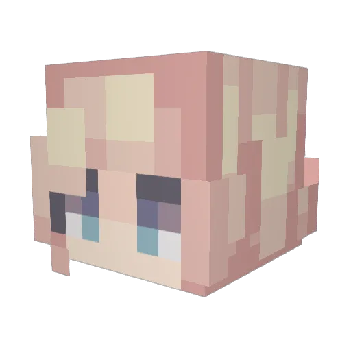 Opheliya Minecraft avatar head, 3D render