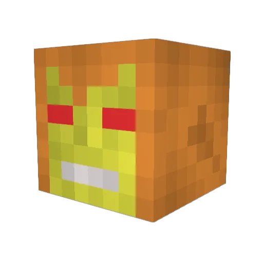 Ophidios Minecraft avatar head, 3D render