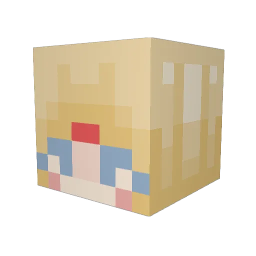Ophie Minecraft avatar head, 3D render