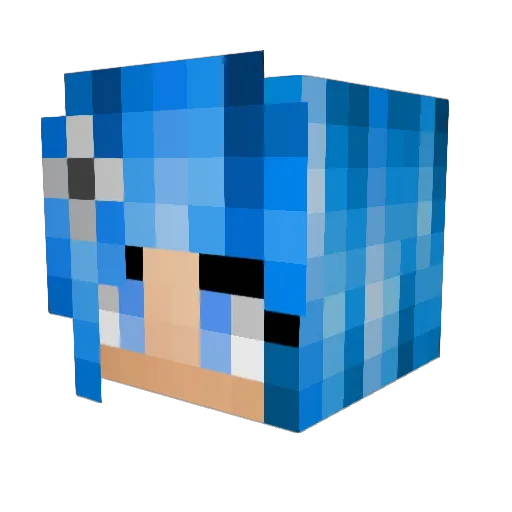 Ophzz Minecraft avatar head, 3D render