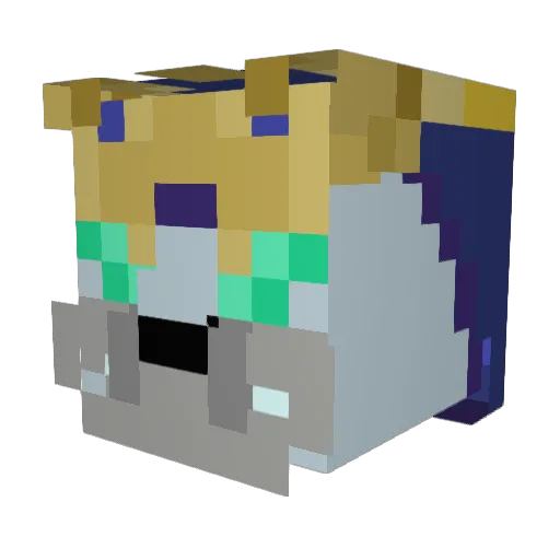 OpiOrDie Minecraft avatar head, 3D render