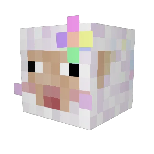Opiaaa Minecraft avatar head, 3D render