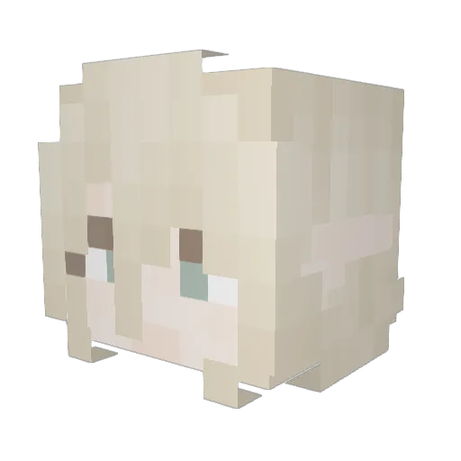 OpicZz Minecraft avatar head, 3D render