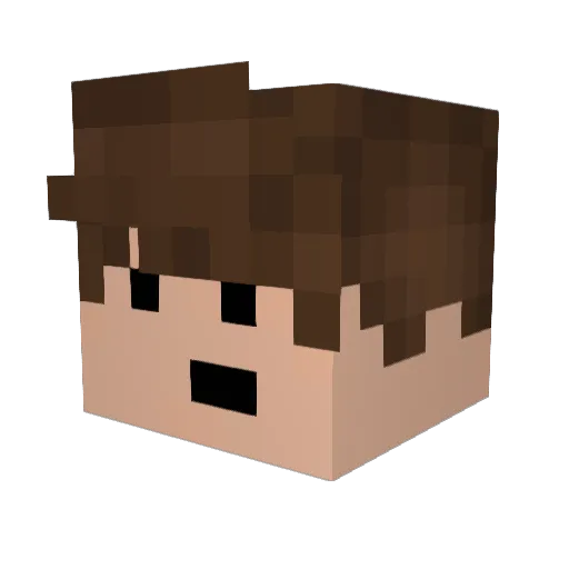 Opisek Minecraft avatar head, 3D render