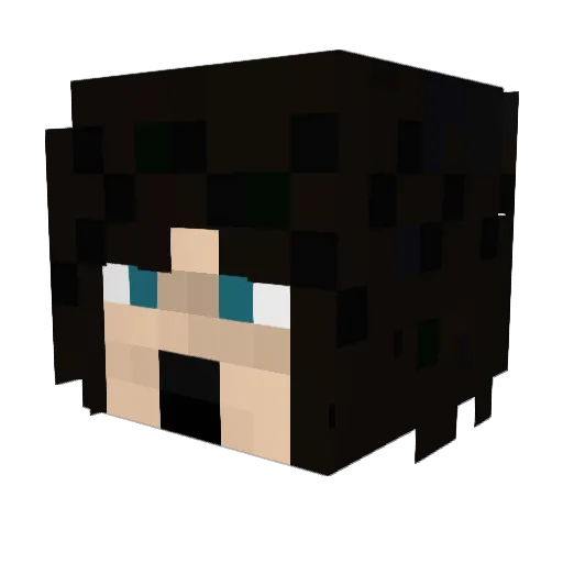 Opixm Minecraft avatar head, 3D render
