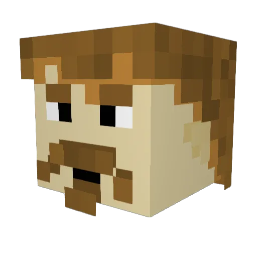 Opizath Minecraft avatar head, 3D render