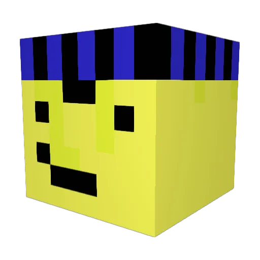 Oplemor Minecraft avatar head, 3D render