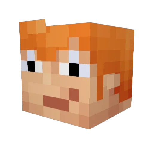 Oplop Minecraft avatar head, 3D render