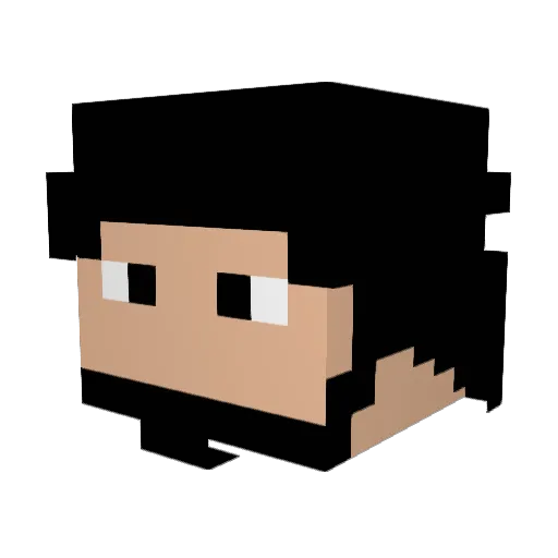 Opluckyy Minecraft avatar head, 3D render
