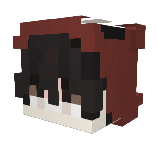 Opoppp Minecraft avatar head, 3D render