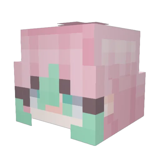 OppaiDaisukiDesu Minecraft avatar head, 3D render