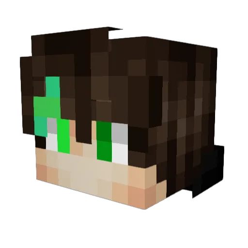 OppaiNigth Minecraft avatar head, 3D render