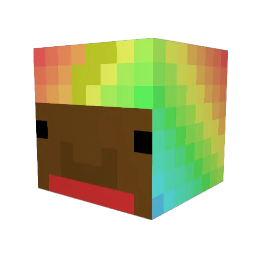 Oppernoep Minecraft avatar head, 3D render