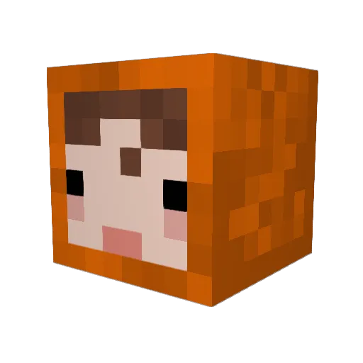 OppoBoom Minecraft avatar head, 3D render