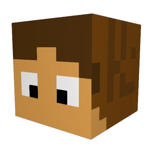 OppositePlayzz Minecraft avatar head, 3D render