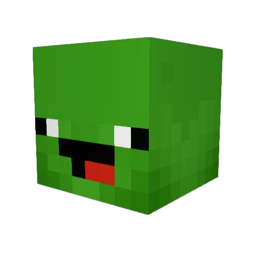 Oppr Minecraft avatar head, 3D render