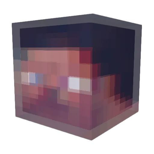 Opptifine Minecraft avatar head, 3D render