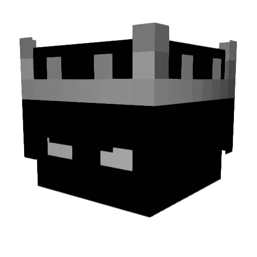 Opptimized Minecraft avatar head, 3D render