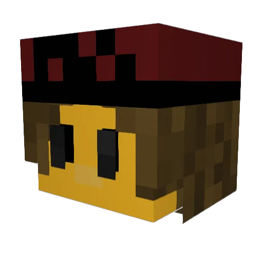 Opptios Minecraft avatar head, 3D render