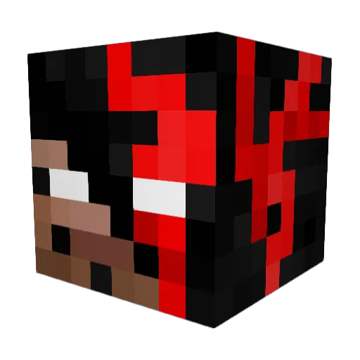 Opptixx_black Minecraft avatar head, 3D render