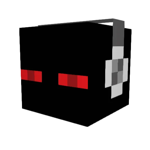 Opsided Minecraft avatar head, 3D render