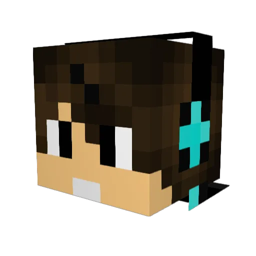 Opt1cal1llus1on Minecraft avatar head, 3D render