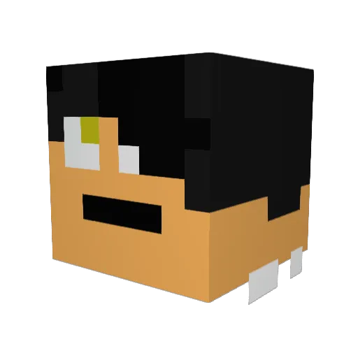 Optavian Minecraft avatar head, 3D render