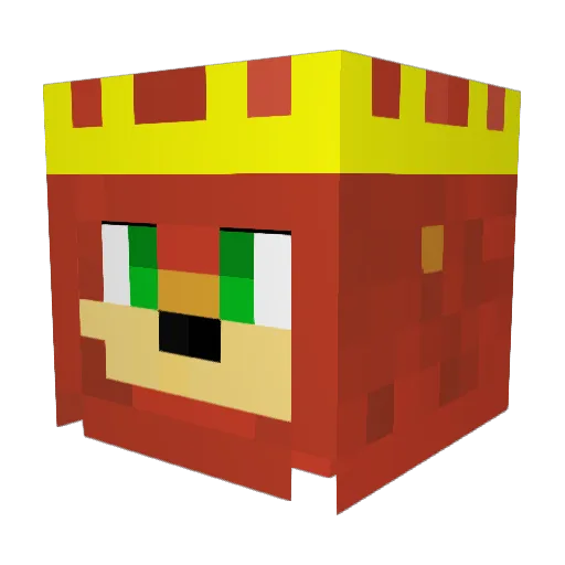 OptiLagy Minecraft avatar head, 3D render