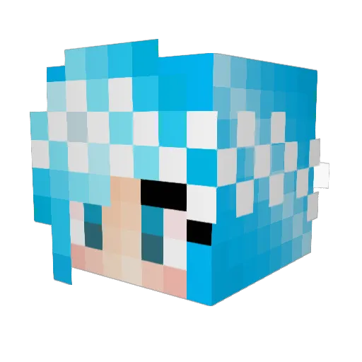 OpticFizz Minecraft avatar head, 3D render