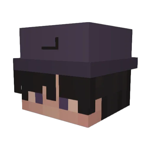 Opticalityyy Minecraft avatar head, 3D render
