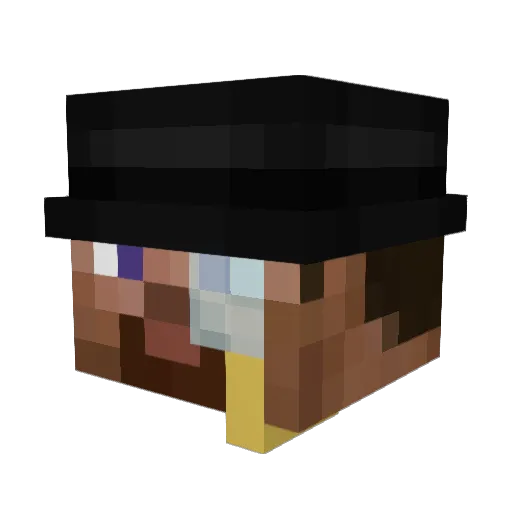 Opticant Minecraft avatar head, 3D render