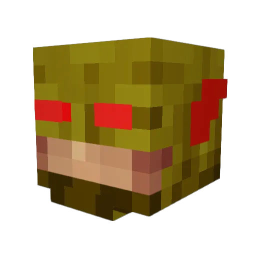 Opticblue Minecraft avatar head, 3D render
