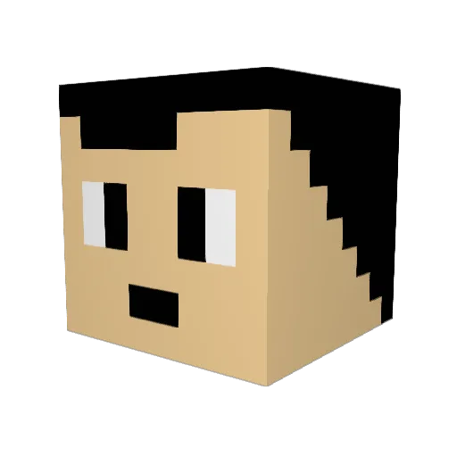 Opticgamesbr Minecraft avatar head, 3D render