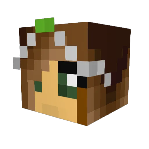 Opticl Minecraft avatar head, 3D render