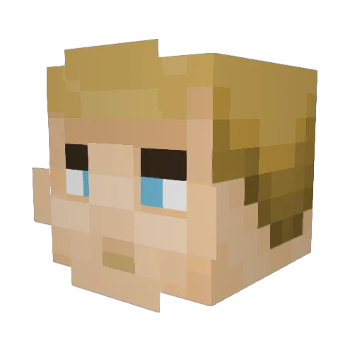 Optimistic_Jew Minecraft avatar head, 3D render