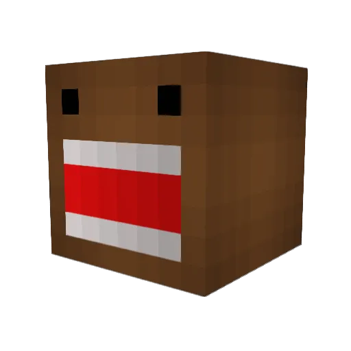 Optimistically Minecraft avatar head, 3D render