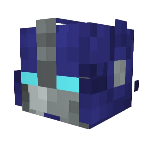 OptimusBlack Minecraft avatar head, 3D render