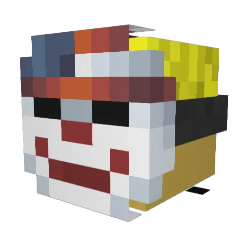 OptimusPlouffe Minecraft avatar head, 3D render
