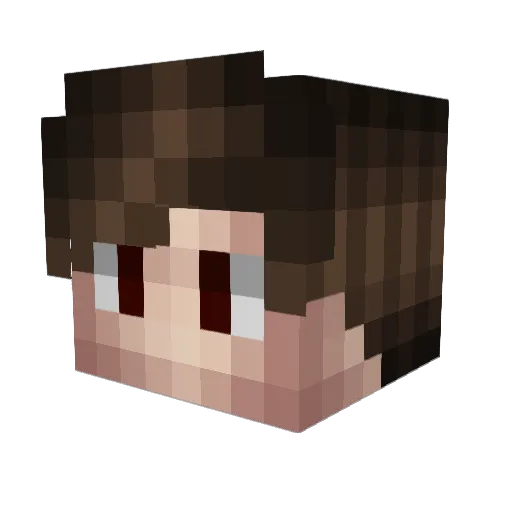 Optimyzed Minecraft avatar head, 3D render