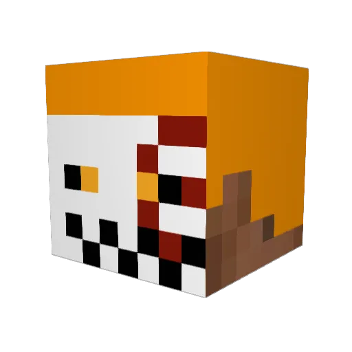 OptionalXX Minecraft avatar head, 3D render