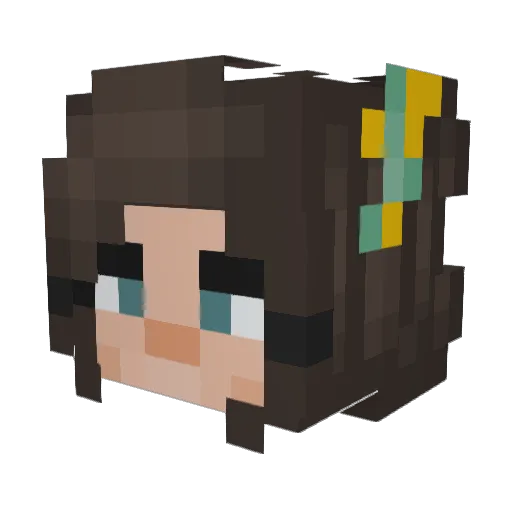 Optixel Minecraft avatar head, 3D render