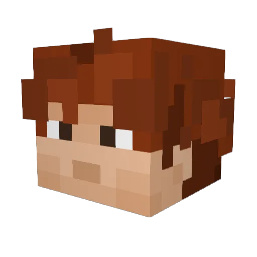 Optser Minecraft avatar head, 3D render