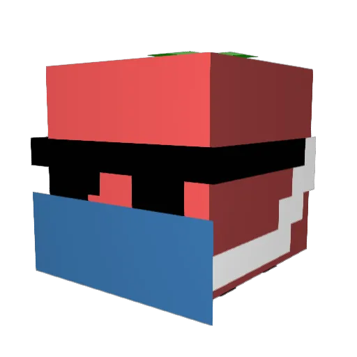 Opus_0223 Minecraft avatar head, 3D render
