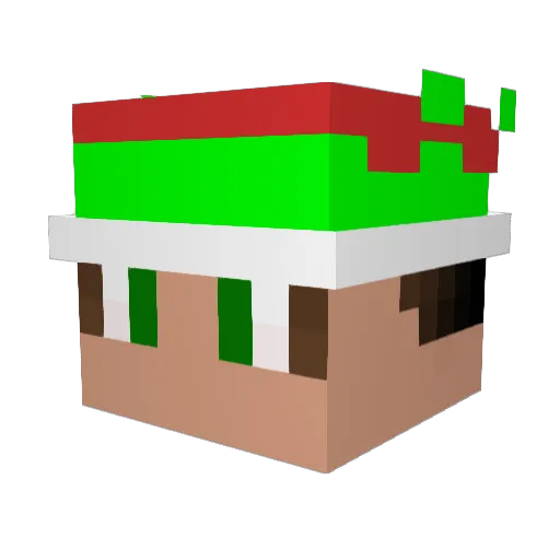 Opxliad Minecraft avatar head, 3D render