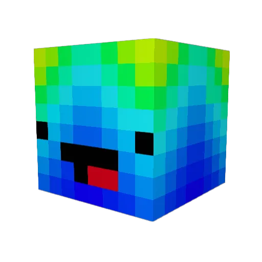 Opzilla Minecraft avatar head, 3D render