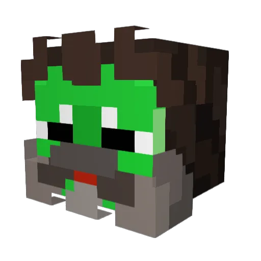 Oqap Minecraft avatar head, 3D render